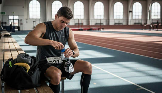 Hyrox athlete hydrating with vegan electrolyte