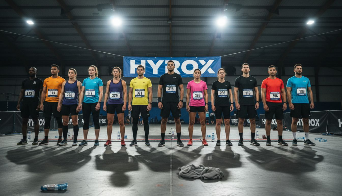 Athletes at Hyrox race starting line