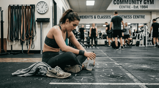 Female athlete fatigued after intense workout