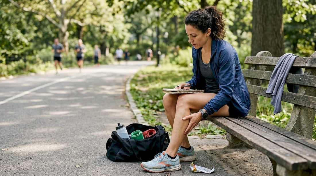Athlete recording fatigue in training journal