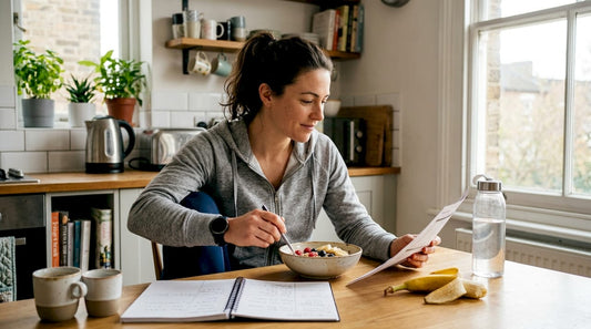 Hyrox athlete reviewing workout nutrition plan