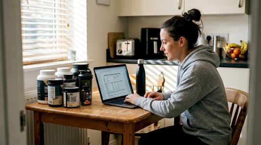 Hyrox athlete checks supplement certificate