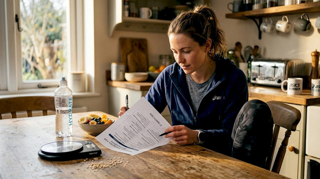Female athlete planning healthy meals