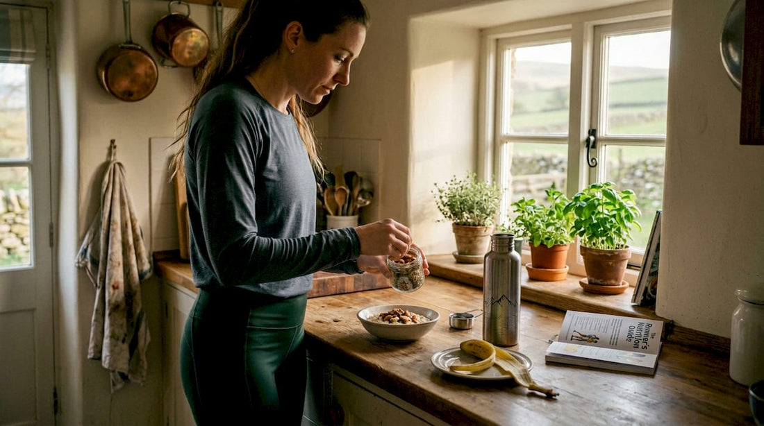 Female athlete preparing nutritious breakfast