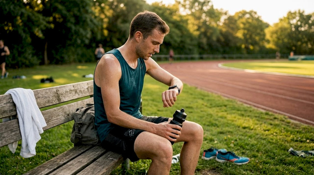 Athlete resting after high intensity sprint