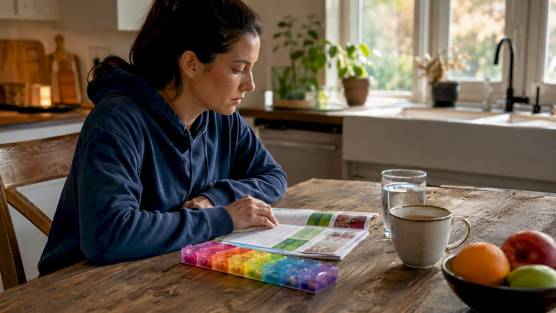 Woman planning female fitness supplements