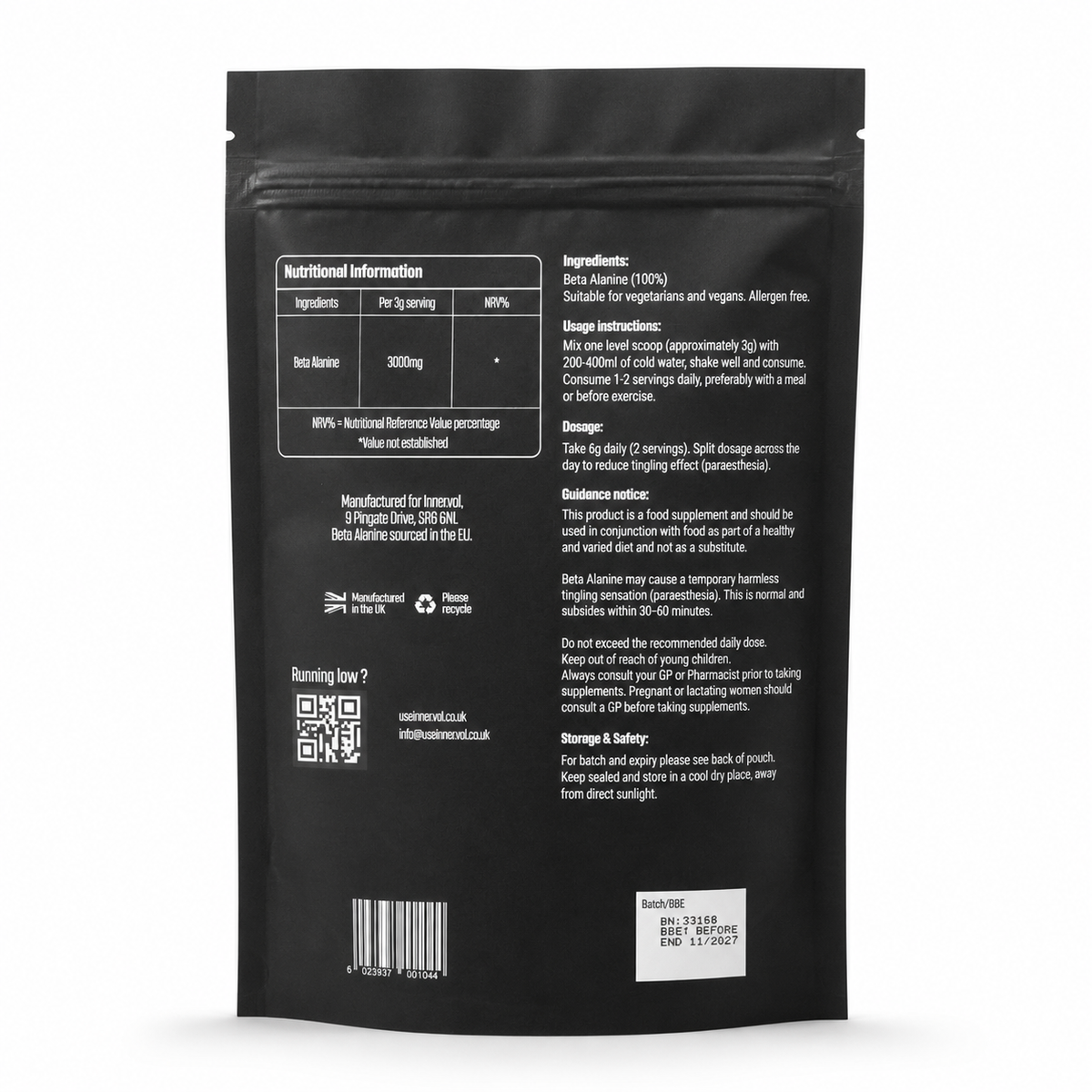 Beta Alanine 300g - Unflavoured