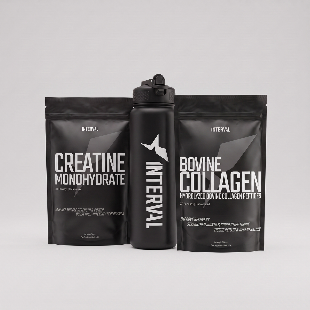 Creatine & Collagen Recovery Bundle with 1L Gym Bottle