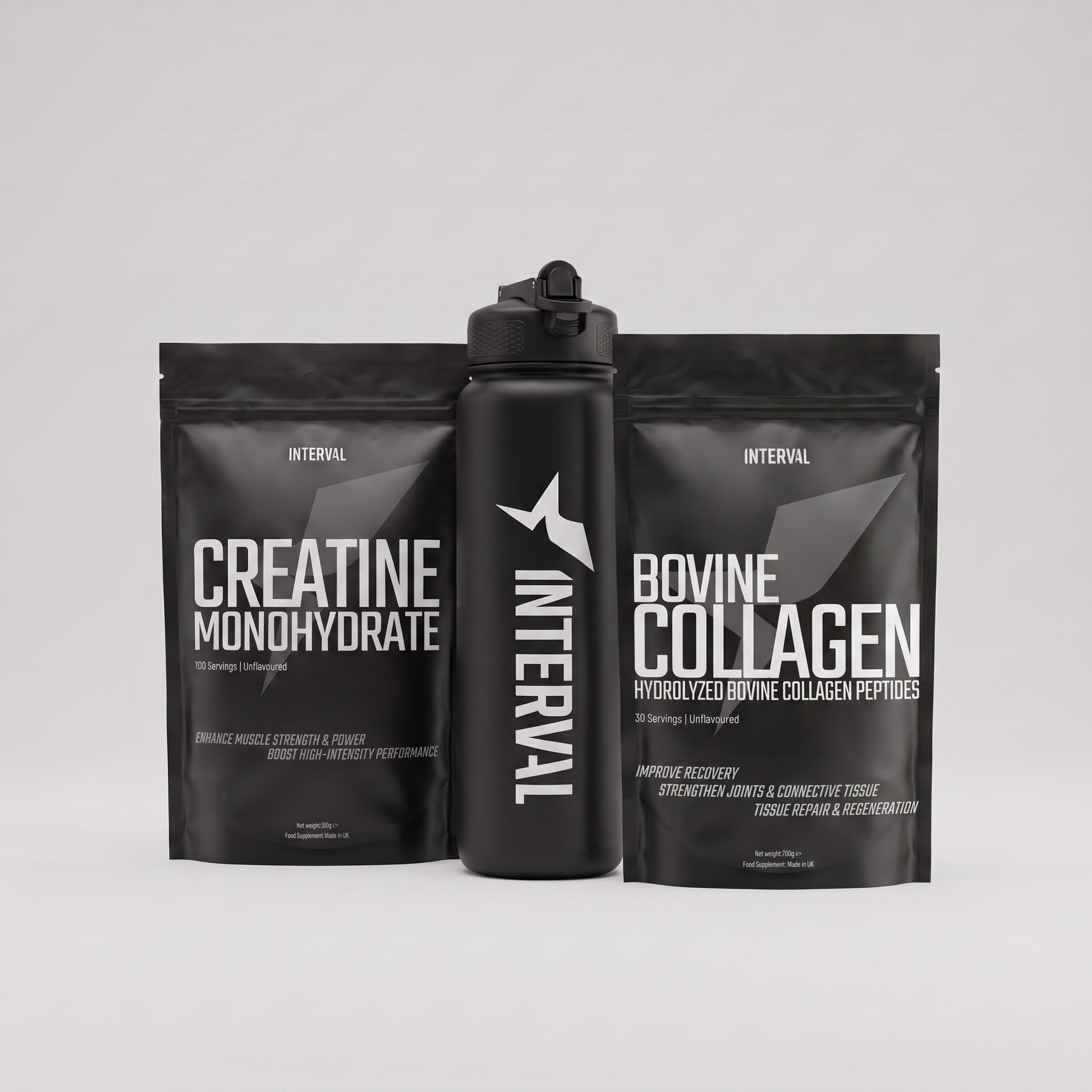 Creatine & Collagen Recovery Bundle with 1L Gym Bottle